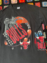Load image into Gallery viewer, Vintage 90s Chicago Bulls Basketball NBA Wrap Around Graphic T-Shirt