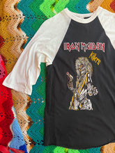 Load image into Gallery viewer, Vintage 80s Iron Maiden Killers Tour Long Sleeve Raglan T-Shirt
