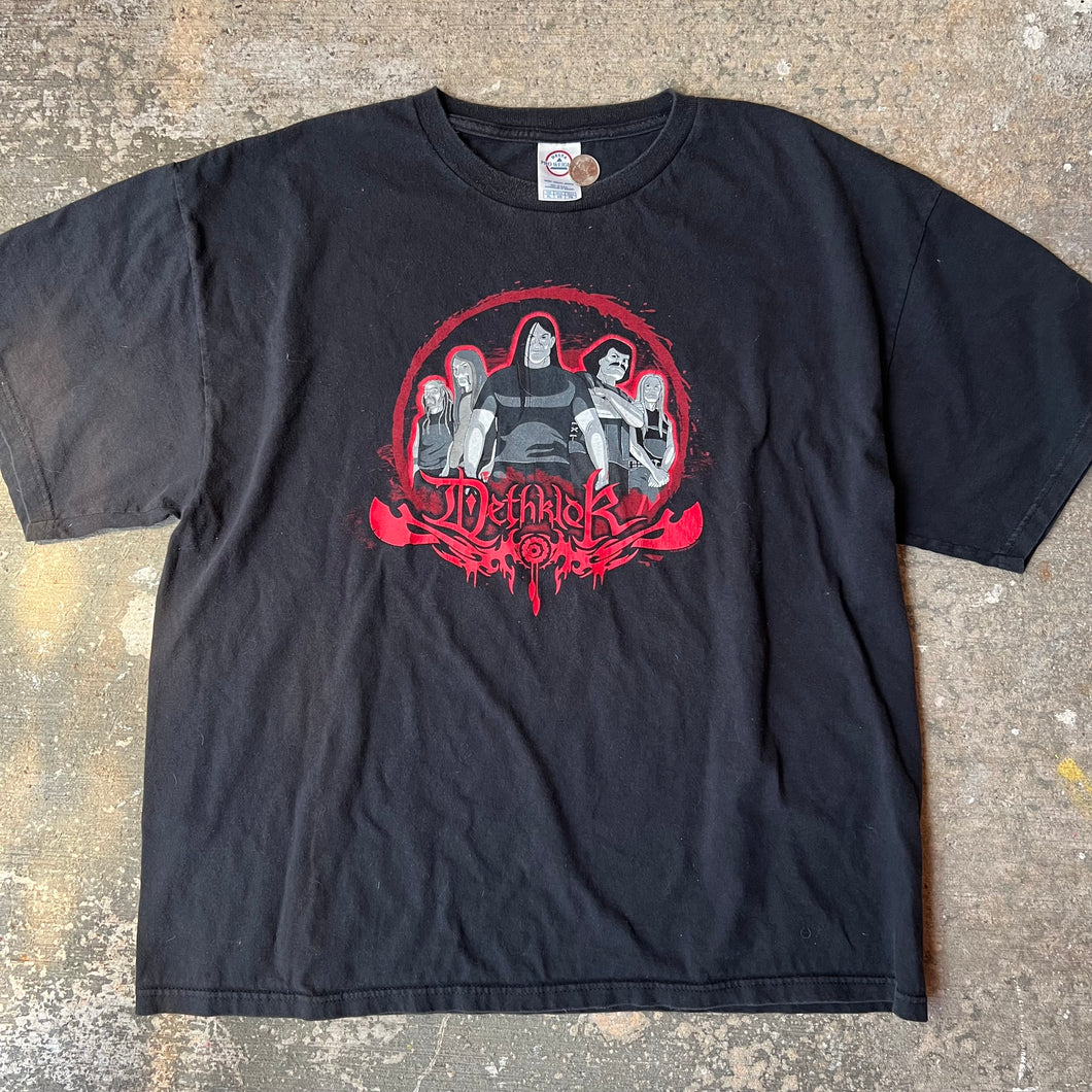 Vintage Y2K Dethklok Adult Swim Cartoon Network Canceled Tour T-Shirt