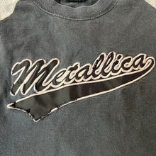 Load image into Gallery viewer, Vintage 90s Thrashed Metallica Black &amp; Gray 3/4 Sleeve Raglan T-Shirt
