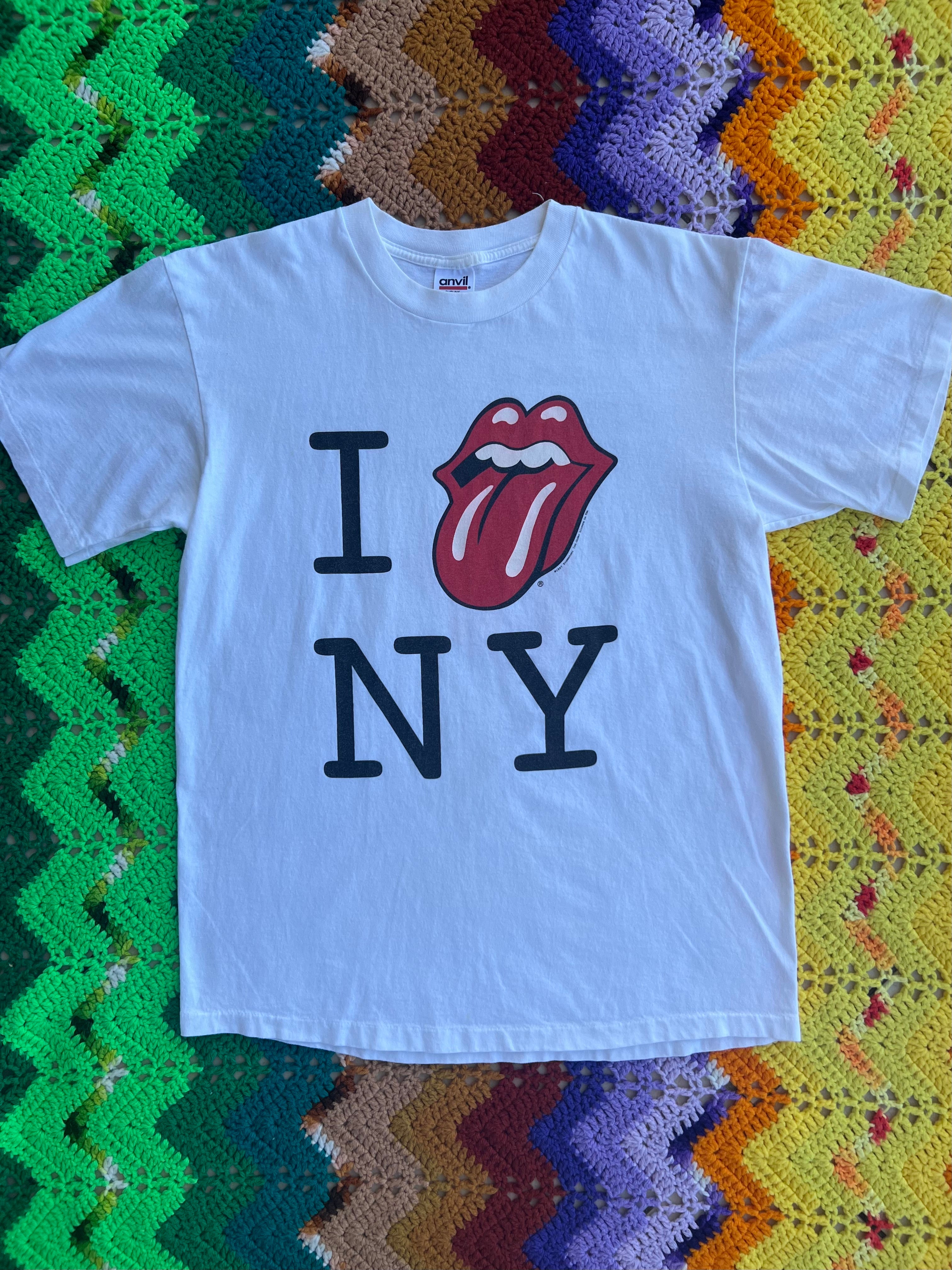 Vintage I Heart NY Rolling Stones 1997 Concert at Giants Stadium T