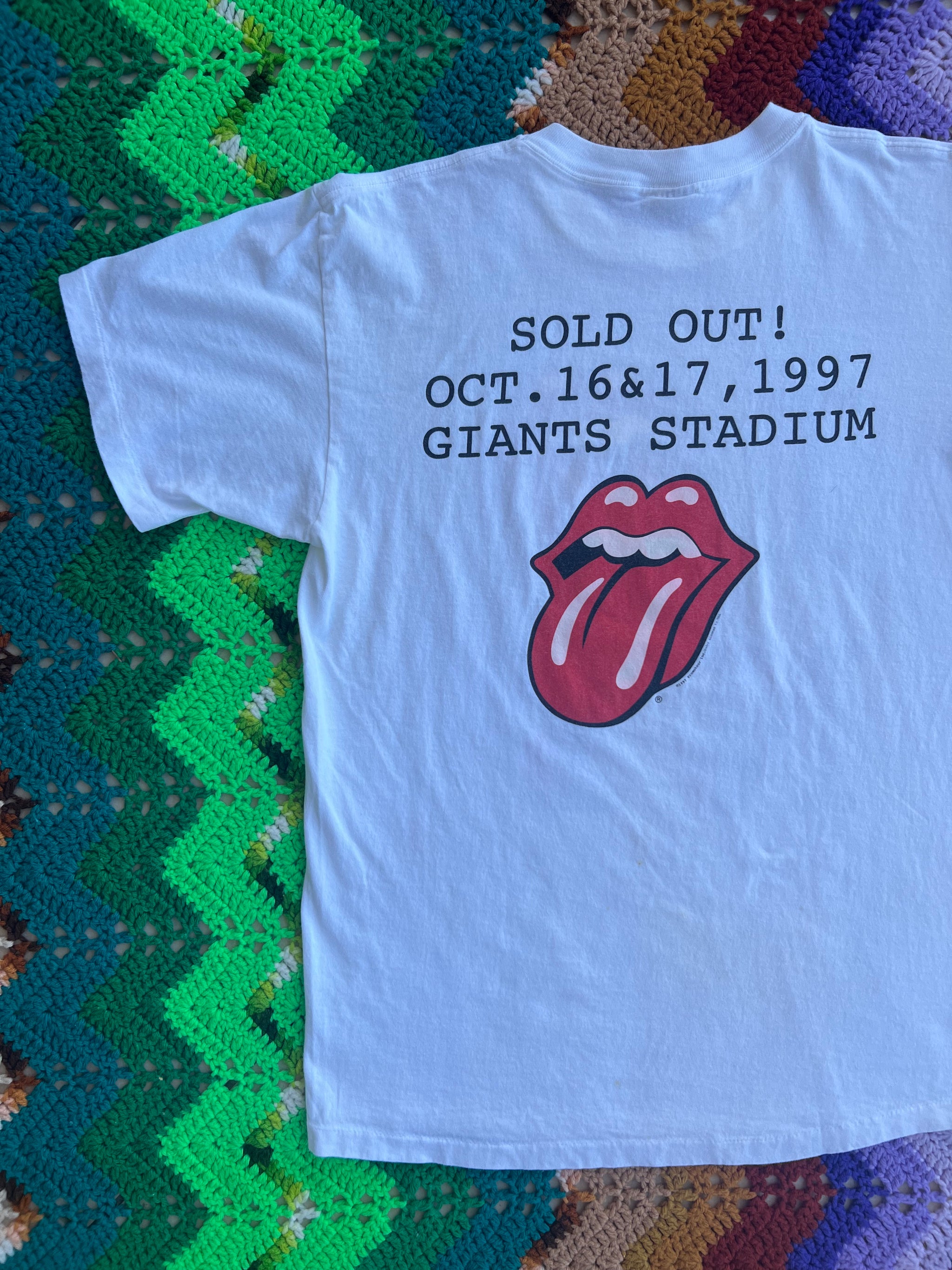 Vintage I Heart NY Rolling Stones 1997 Concert at Giants Stadium T 