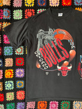 Load image into Gallery viewer, Vintage 90s Chicago Bulls Basketball NBA Wrap Around Graphic T-Shirt
