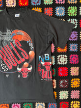 Load image into Gallery viewer, Vintage 90s Chicago Bulls Basketball NBA Wrap Around Graphic T-Shirt
