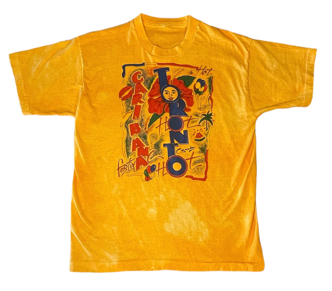 90s Toronto Caribbean Festival Over Dyed Tee