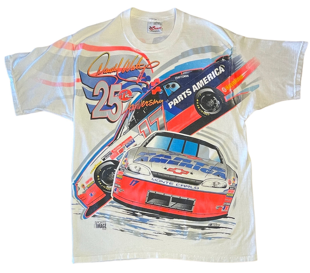 90s Darrell Waltrip Nascar AOP Tee (L)