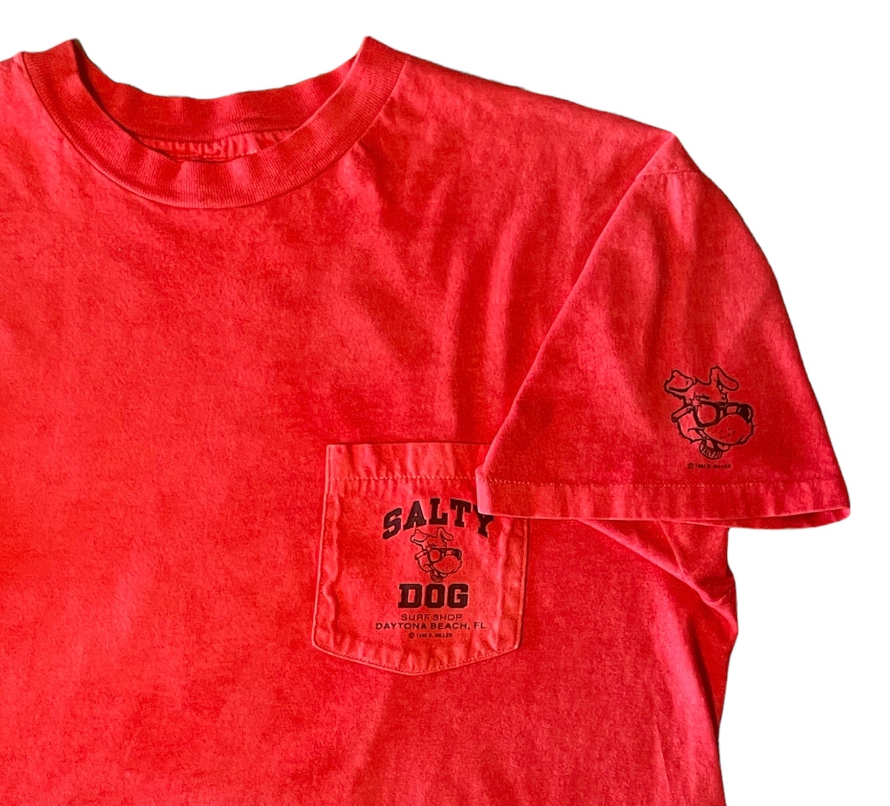 90s Daytona Salty Dog Surf Shop Over Dyed Tee (L)