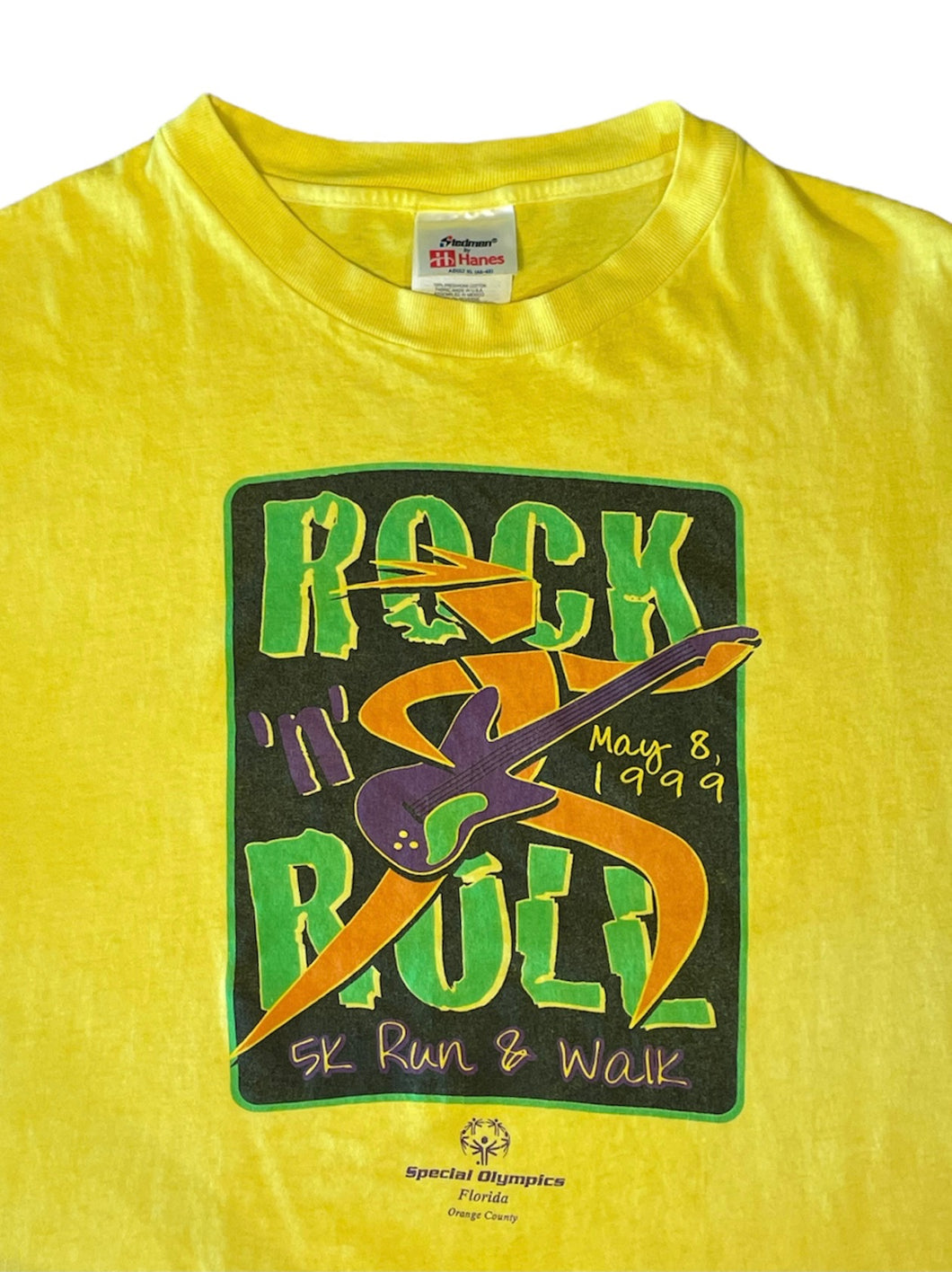 90s Rock 'N Roll 5K Over Dyed Tee (XL)